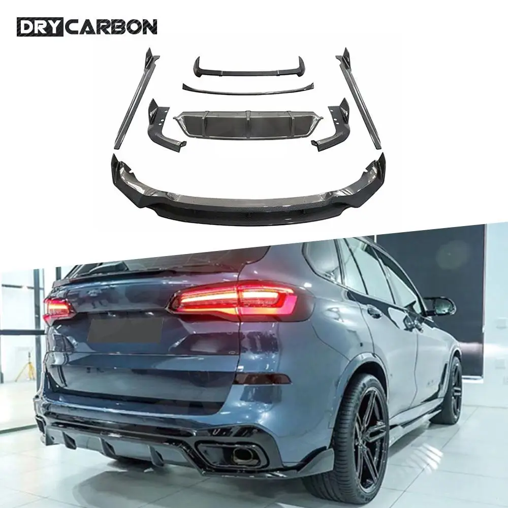 Carbon Fiber Car Stying Bodykits for BMW G05 X5 M Sport Front Bumper Lip Rear Diffuser Side Skirts Rear Spoiler ABS Accessories