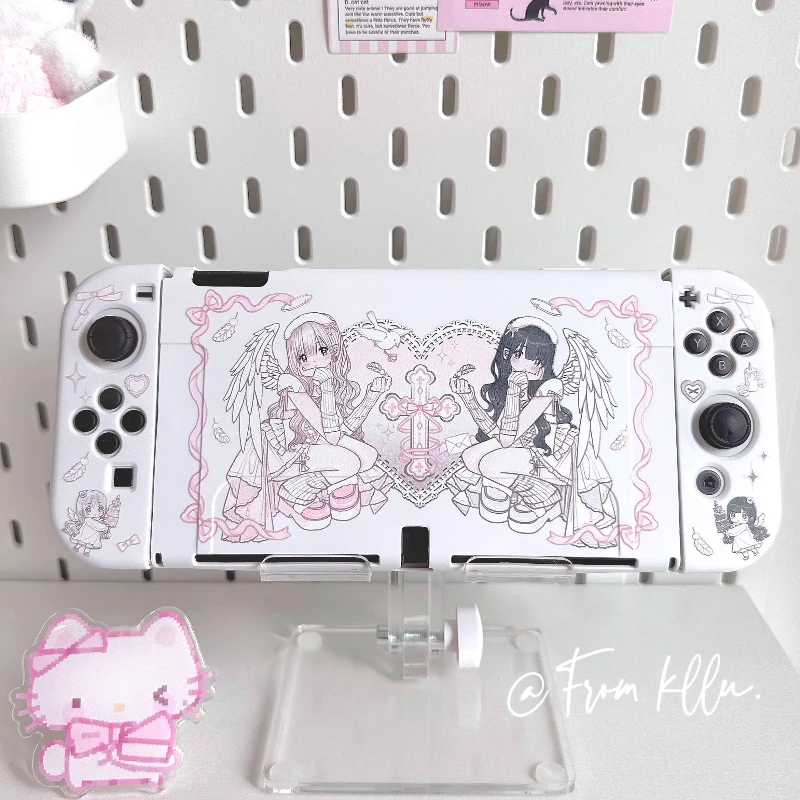 

Gemini Angel Girl Protective Case for Switch 2 Shell Cover for NS2 Controller Joy-Con Case Protect Housing Gaming Accessories
