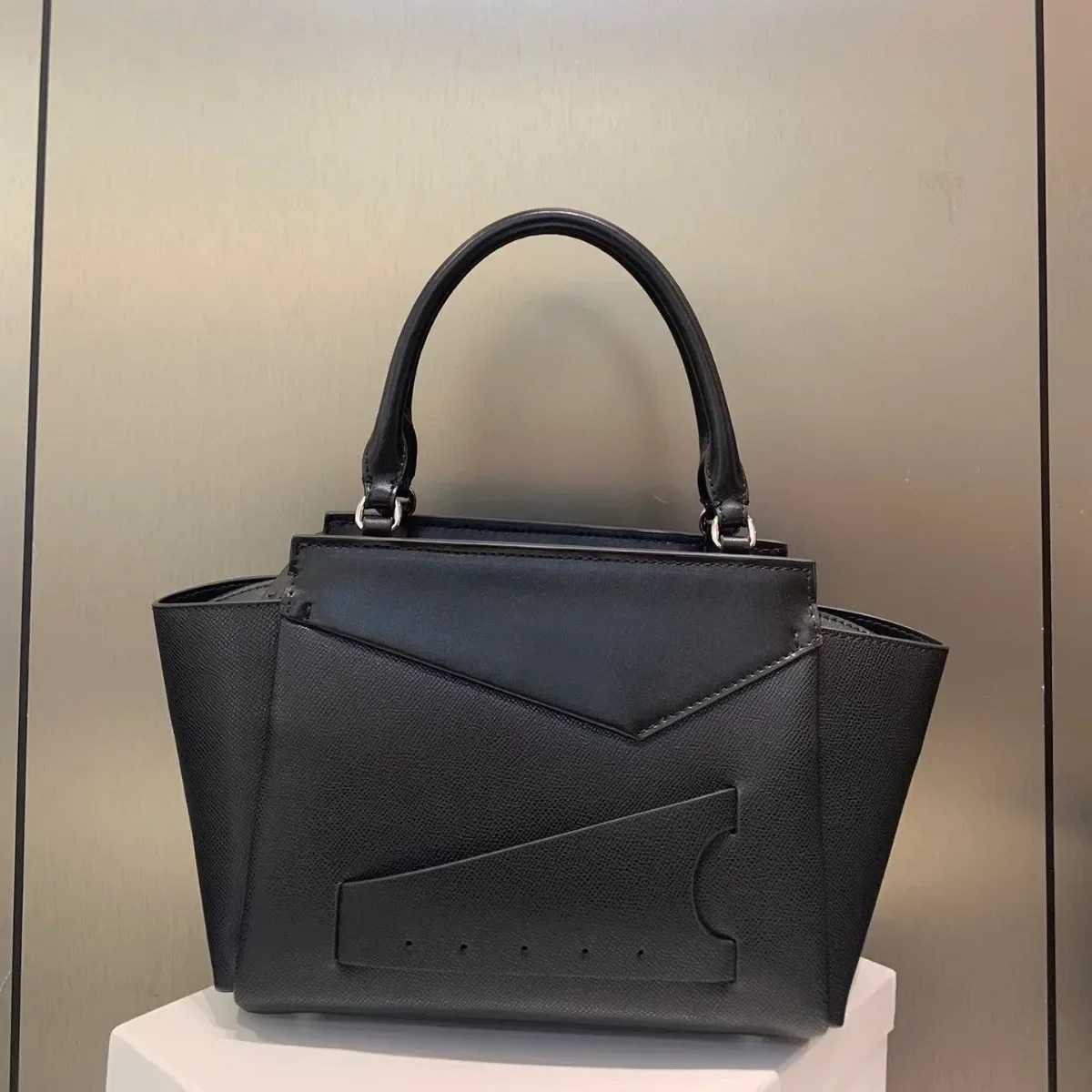 Irregular Cowhide Texture Shoulder Bag for Women