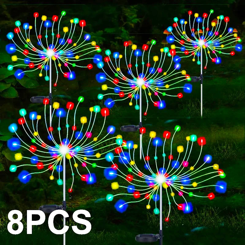 solar firework luzes led para jardim ao ar livre impermeavel multicolorida lampada solar patio gramado quintal varanda caminho light decor 01