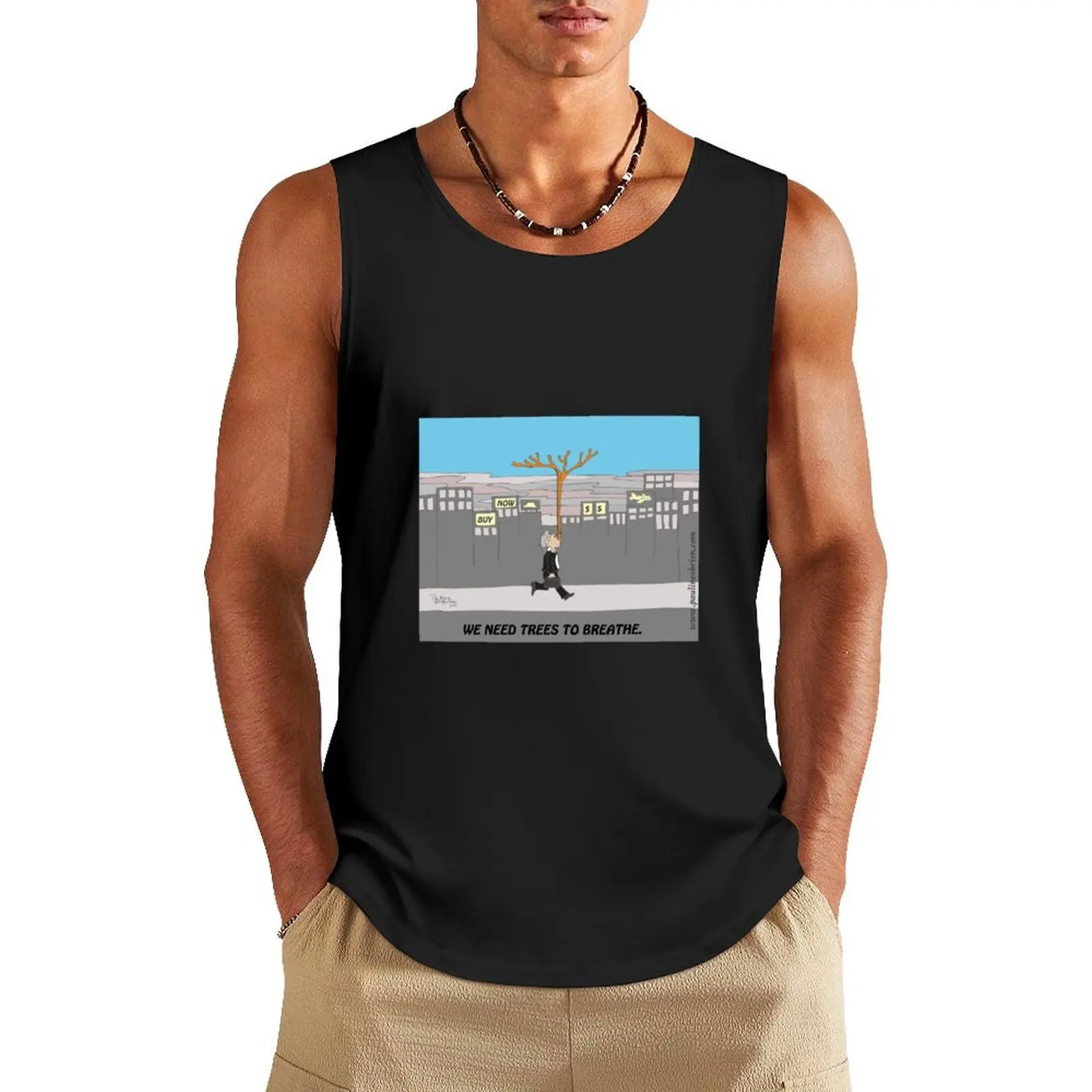 

Trees to Breathe Tank Top basketball anime gym anime top Men's sleeveless