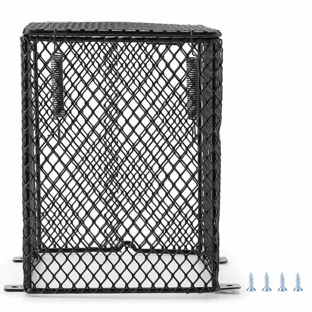 Mesh Design Heat Lamp Guard Anti Scald Cuboid Shape Ceramic Heat Bulb Lampshade Day Night Use Heater Bulb Cover Heating System