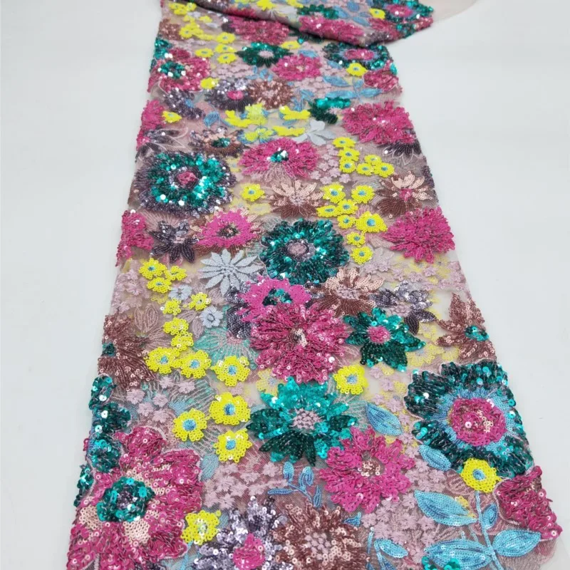 Robe de costume en forme de plante brodée de perles colorées, tissu à paillettes pour femmes, gril