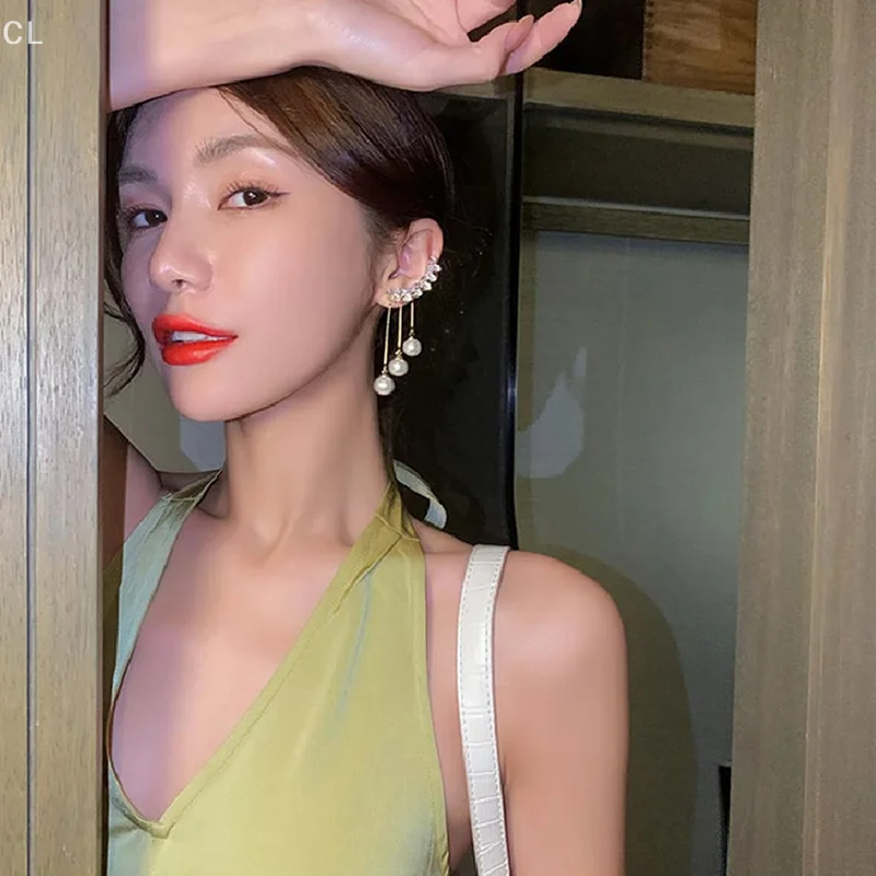 S925 الفضة إبرة مزاجه شرابة طويلة العصرية تصميم الأزياء الكامل من حجر الراين أقراط مجوهرات الحفلات هدايا رائعة #1