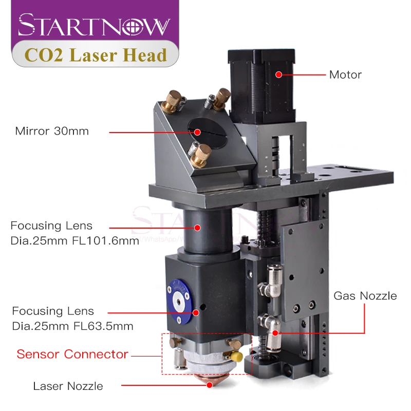 Startnow CO2 Fiber Laser Mixed Cutting Head 150-500W High Quality for Metal Non-metal Mixture Machine