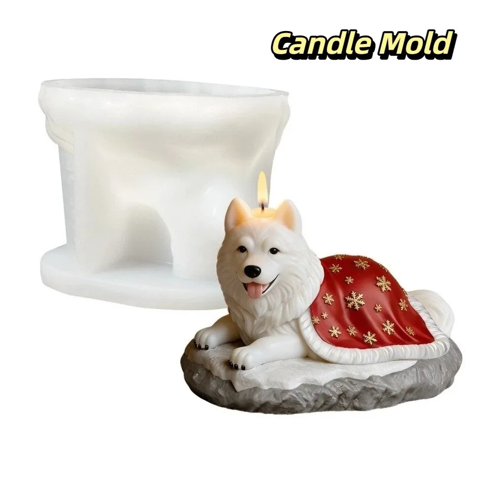 

Flexible 3D Wolf Mold Non-stick Cute Cloak Wolf Dog Mold DIY Craft Reusable Silicone Candle Mold Aromatherapy Candle
