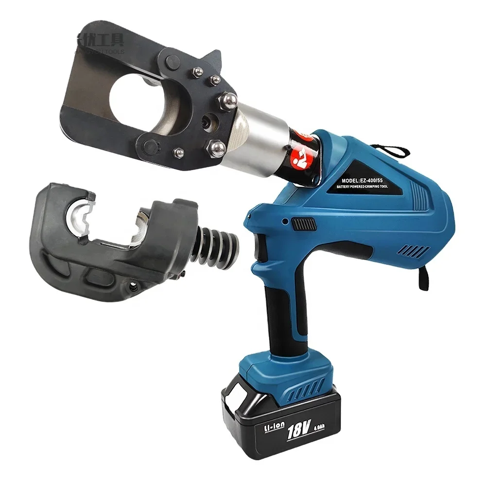 

EZ-400/55 2-in-1 Battery-Powered cable Hydraulic Cutting and Crimping Tool electric Cable Cutter and Crimper