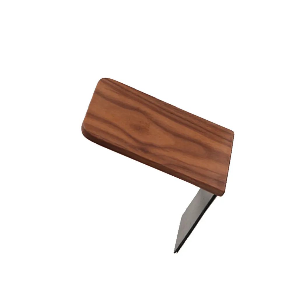 

Black Walnut Wood Bookend Book Support Rack Square Head Organizer for Office School Desk Book Stoppers Shelves