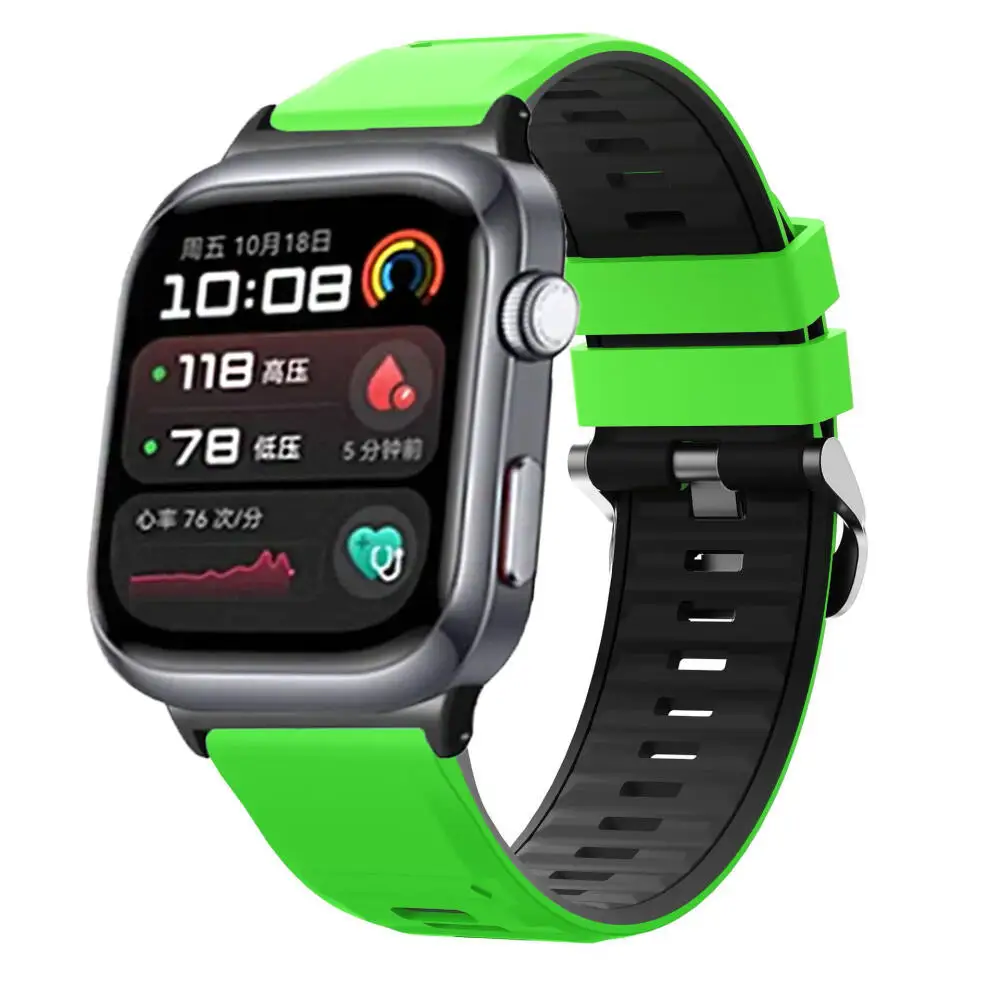 حزام سيليكون رياضي بلونين لساعة Huawei Watch D2 سوار ساعة قابل للتعديل لساعة Huawei Watch D2 الذكية حزام كوريا