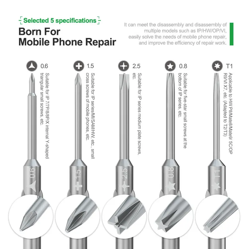 RELIFE RL-725 Mobile Phone Repair Screwdriver Cross Hexagonal Strong Magnetic Manual Torque For iPhone For Android Repair Tool