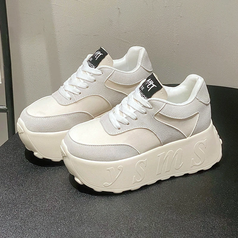 Canvas Women Chunky Sneakers Comfortable High Platform Sports Shoes Thick Bottom Non-slip Sneakers Zapatillas Mujur 2023