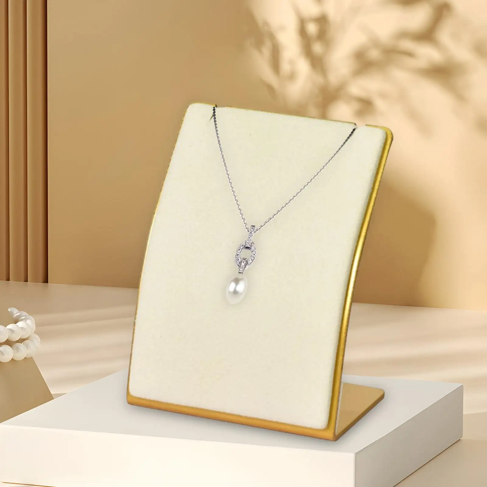 

Necklace Display Stand Tabletop Display Board Decorative for Women Girls Earing Showing Rack Necklace Holder for Photography