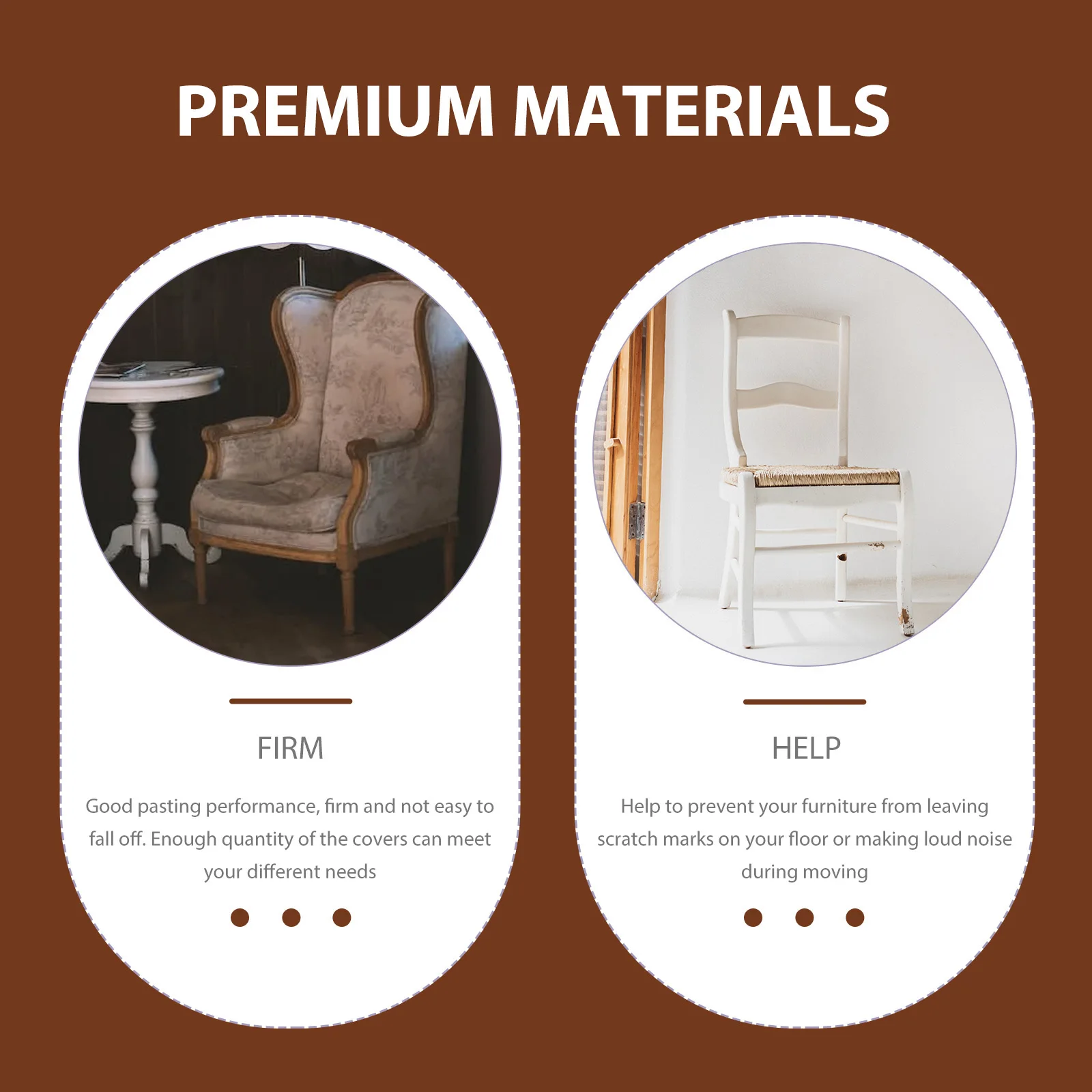 

225 Pcs Scratch-resistant Felt Pad Self-adhesive niture Pads Round Leg Foot Floor Protectors Chair for Covers