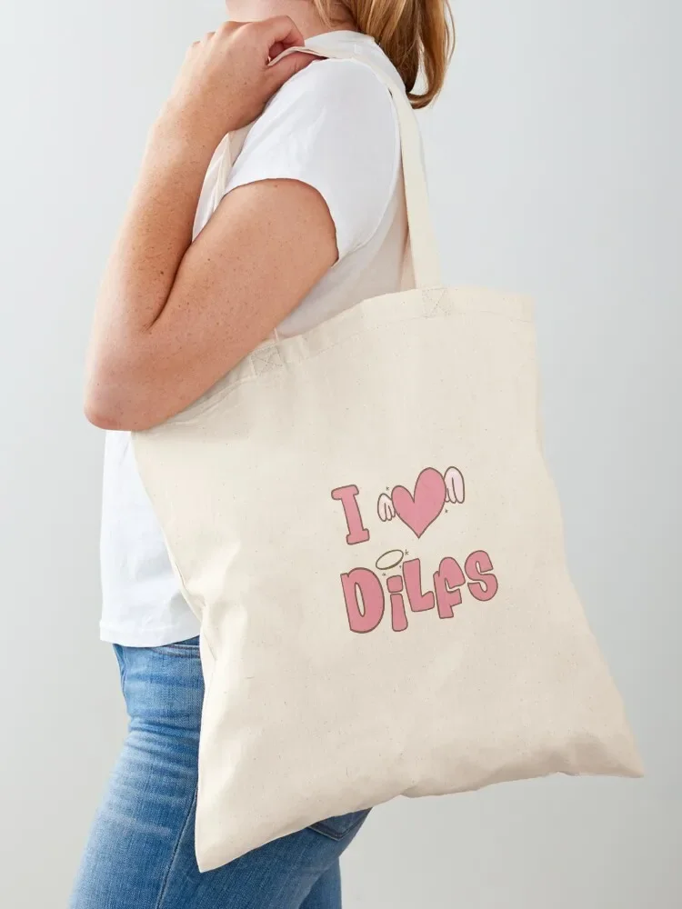 

y2k I love dilfs Tote Bag Women's shopper tote bags men cloth bag woman