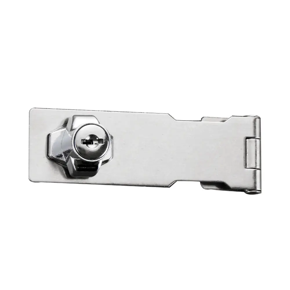 Door Security Hasp Lock With Keys Thickened Stainless Steel Latch For Gate Cabinet Drawer Shed Anti Theft Hardware Accessory