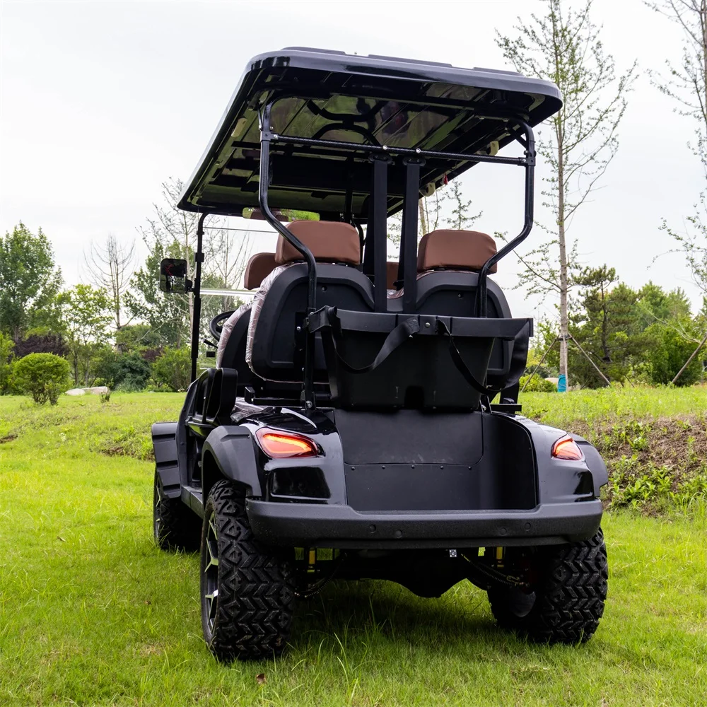 مبيعات المصنع 2 + 2 4 مقاعد الصين عربة جولف على الطرق الوعرة 4 عجلات عربة جولف سيارة كهربائية #2