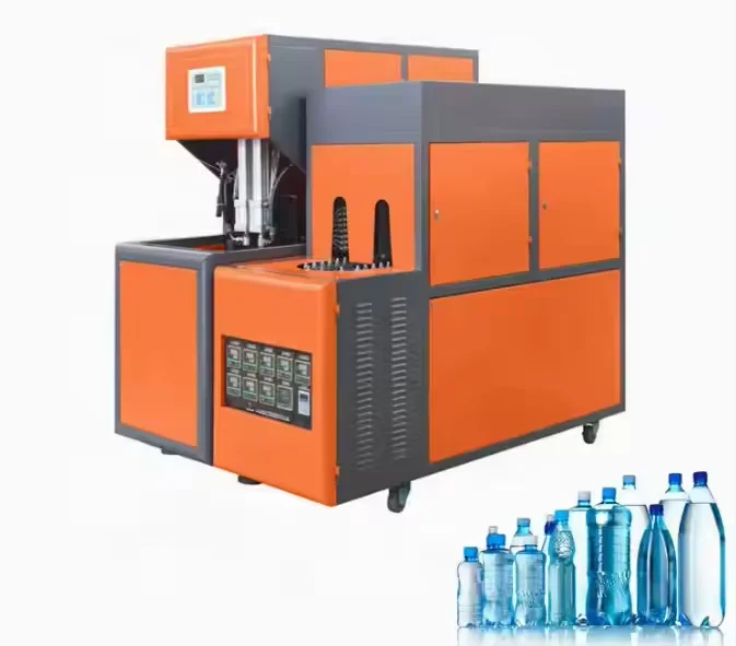 Semi Auto 2 Cavity PLC Stretch Blow Molding Machine 500 1000 BPH 0.3 2L PET Water Bottle Motor Soplador PET