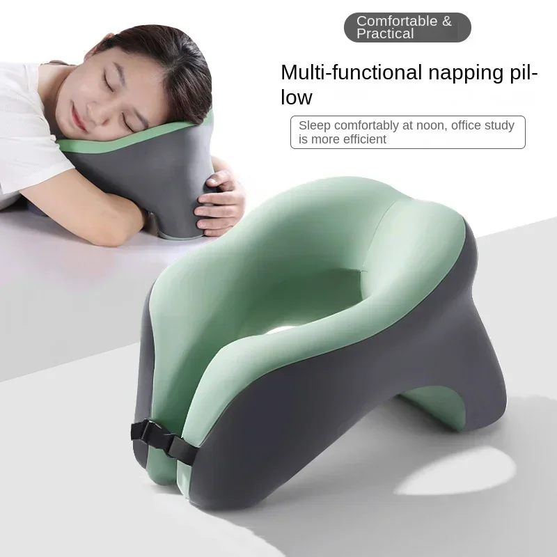 U-shaped Airplane Travel Pillow Office Slow Rebound Memory Cotton Sleeping Pillow Student Protection Neck Pillow