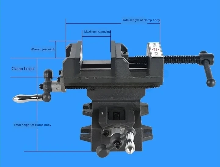

Cross flat-nose pliers, precision heavy-duty mobile vise, cross vise for bench drilling and milling machines, 3 inch
