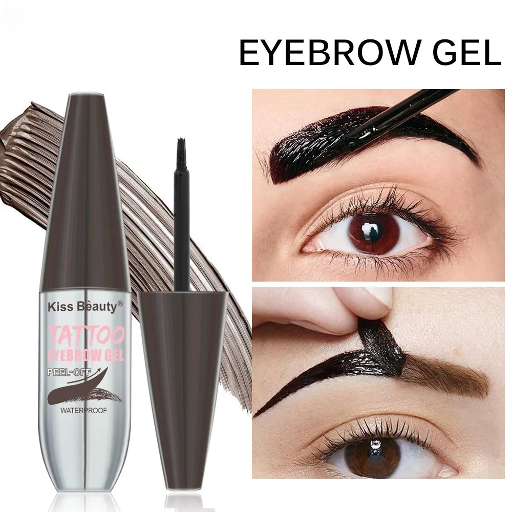 Tatouage durable facile à décoller les sourcils Gel crème Types longue durée résistant aux taches résistant à la sueur imperméable cosmétiques maquillage