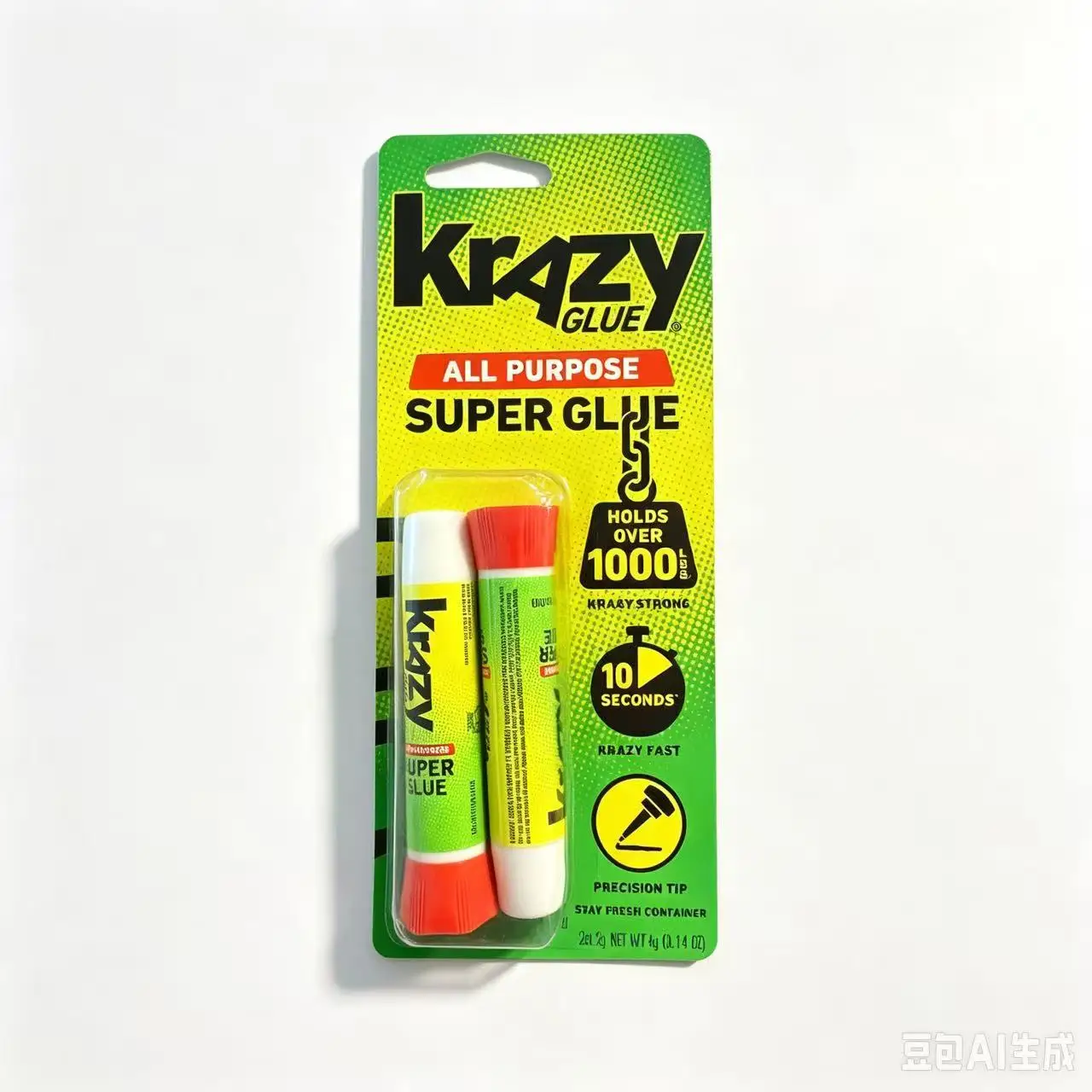 Krazy Glue All Purpose Super Glue 2Pcs Strong Instant Adhesive 10 Seconds Fast Bond Precision Tip for Metal Plastic Wood Ceramic