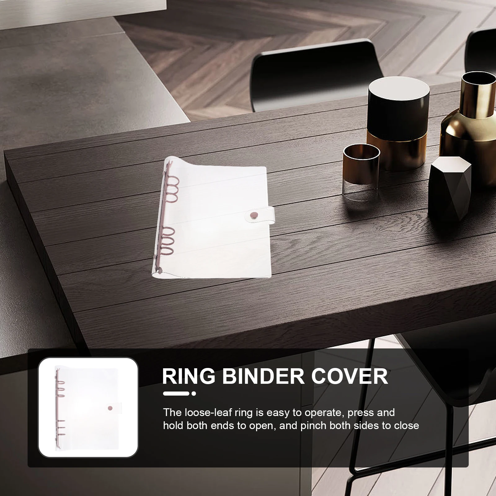 

Pvc Loose Loose Leaf Binder Rings Binder Rings Notebook Clip Folder Mini Cover Account Book Storage School Supplies