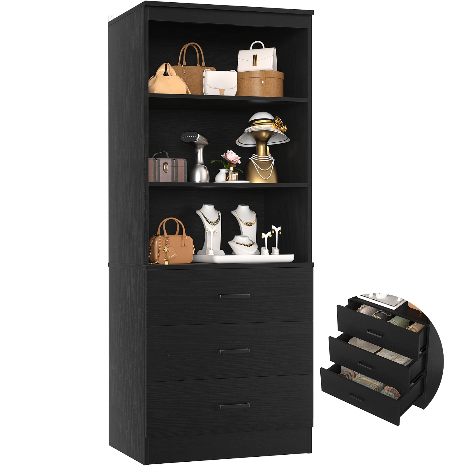 Office X Furniture - رف كتب Aheaplus بطول 71 بوصة