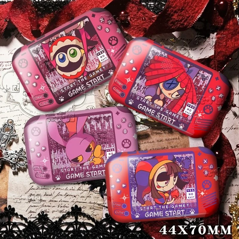 

The Fantastical Digital Carnival Game Console Metal Pin Jax Square Double Flash Reflective Badge Zooble Butoon Pomni Brooch Toys
