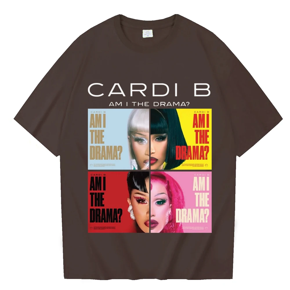 2025 هل أنا الدراما كاردي B تي شيرت رجل امرأة Harajuku س الرقبة قميص غير رسمي هدية #5