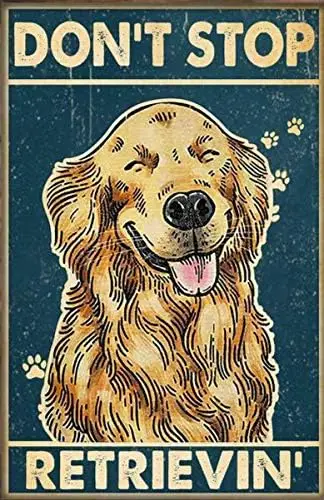 Golden Retriever Dog Metal Sign 12