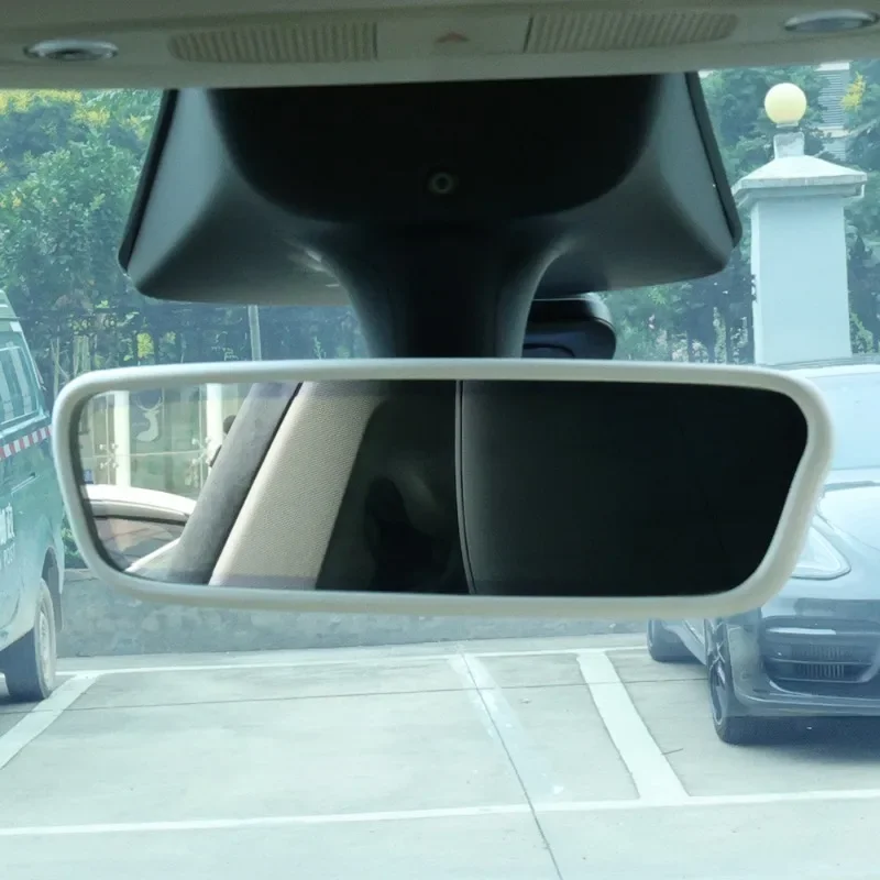 Untuk Tesla penutup cermin spion pusat Interior mobil pelindung kaca spion meliputi Dash Cam navigasi bingkai layar topi penutup