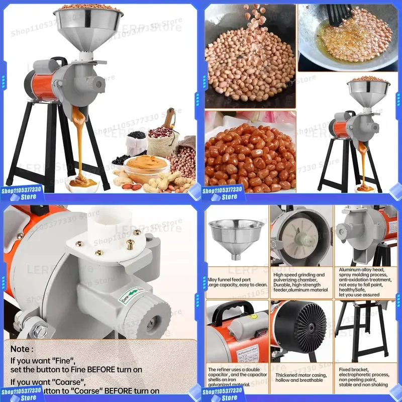 Commercial Automatic Soybean Milk Maker Machine for Peanut Sesame Butter Processing Home Use Electric Grinder Device Electric
