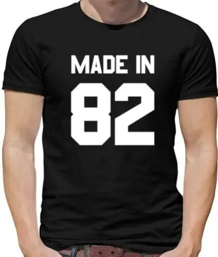 Мужская футболка сделано в 82 году-1982-37-37-й-день рождения-подарок на день рождения Мужская футболка сделано в 82 году-1982-37-37-й-день рождения-подарок на день рождения