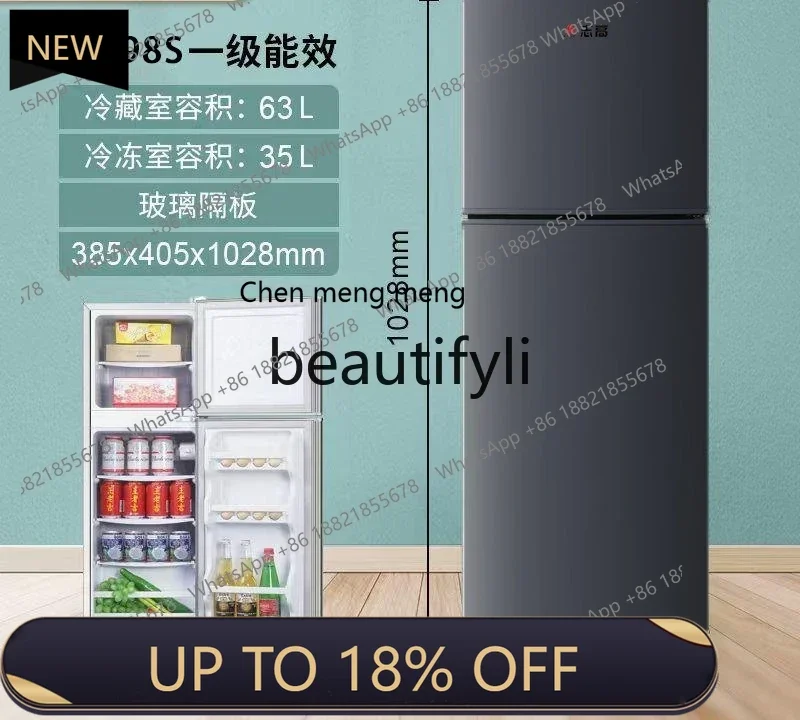 

Z189 Refrigerator for Home First-Class Energy Efficiency, Double Door, Large Capacity, Suitable for Rental, Freezer and Refrig
