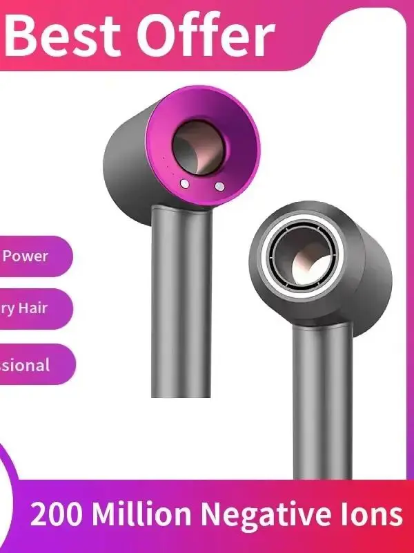 New high speed silent brushless motor strong wind high temperature quick drying moisturizing care hair dryer for home use