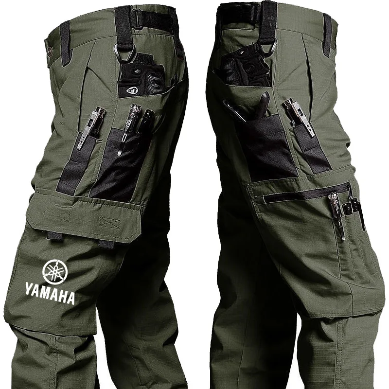 Men's Work Pants, Quick-Drying Tactical Pants, L;ong Pants, Black, Outdoor Sports, Hiking, Fishing, Multi-Functional Pants