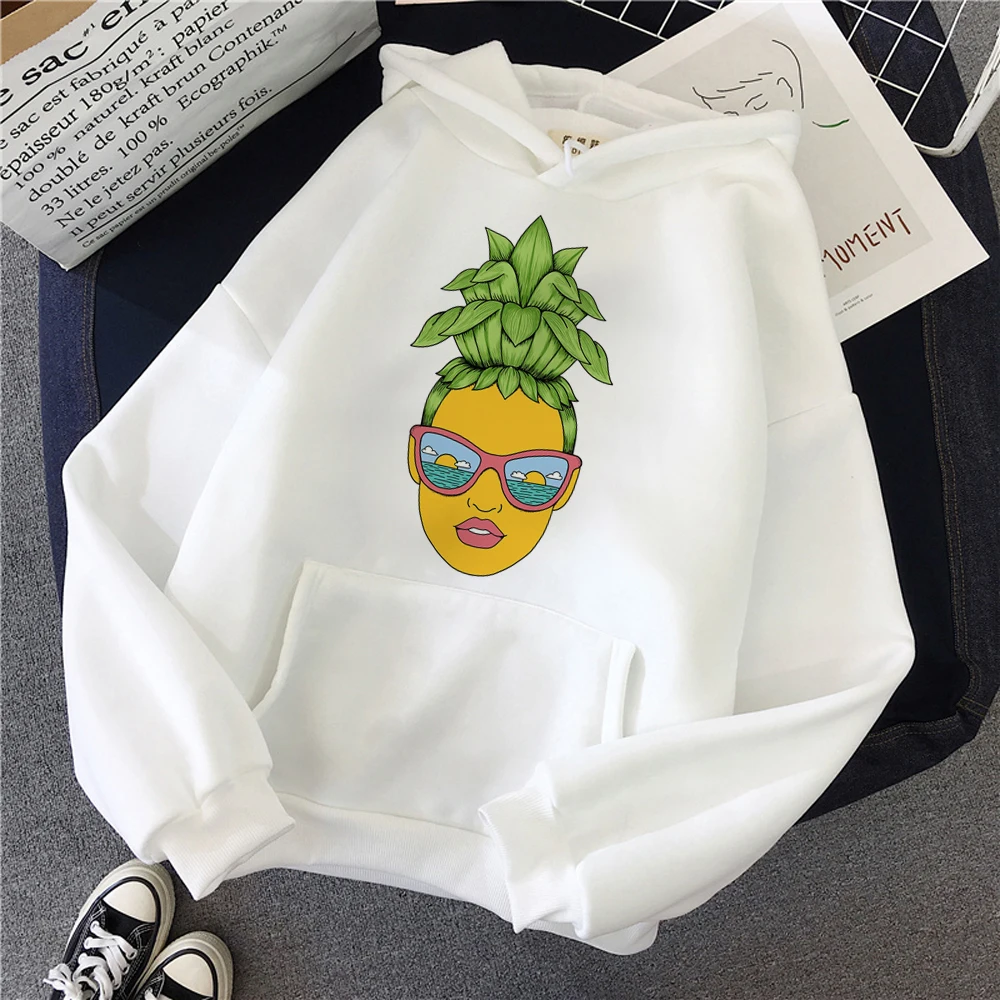 

Pineapple hoodies women streetwear anime 2023 japanese hoddies female japanese pulls