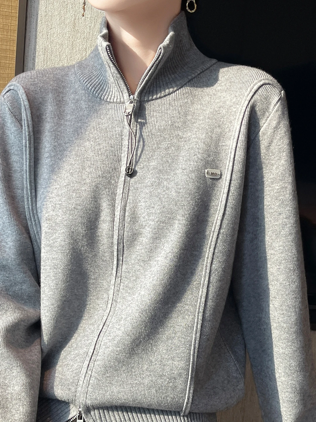 Ay High Collar Knit… - image