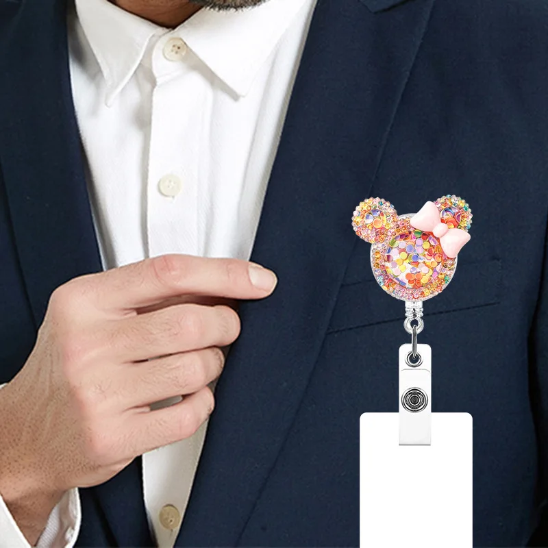 1pc  Retractable Badge Reel For Nurse Doctor Card Holder Office Hospital Supplies Boy Girl Name Card