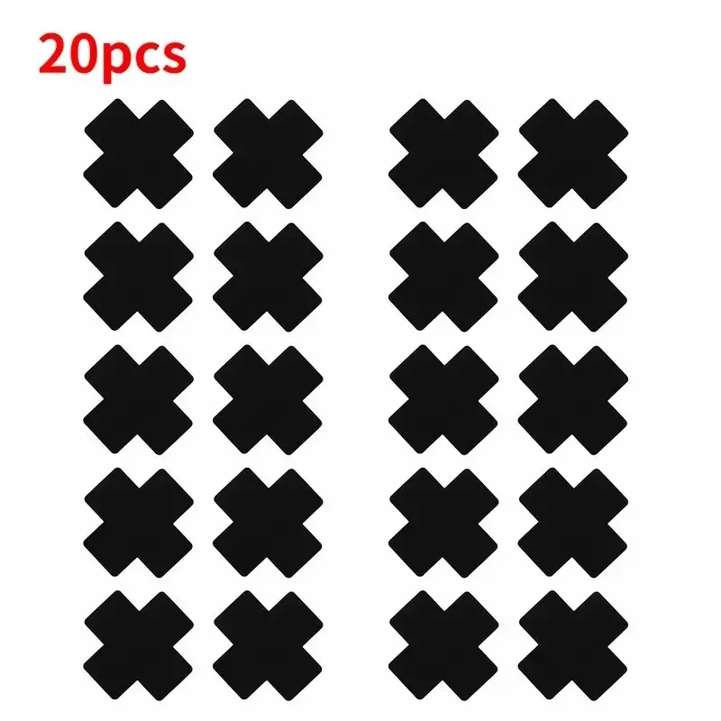 US STOCK 20pcs Black Women Cross Shape Self-Adhesive Disposable Satin Nipple Cover Breast Pasties Stickers for Strapless Clothes