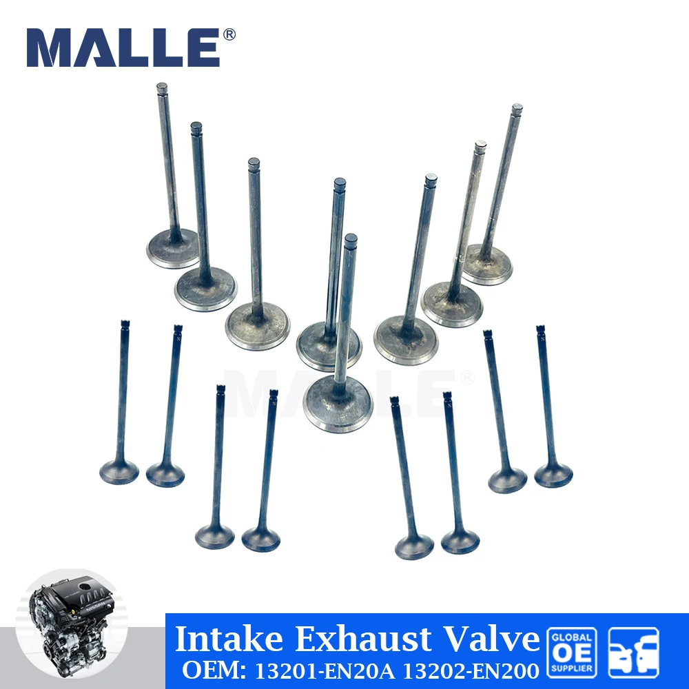 

16 Pcs Intake Exhaust Valve Kit For NISSAN J10 G11Z L10Z 2.0L L4 MR20 MR20DE Engine Car Accessories OE 13201-EN20A 13202-EN200