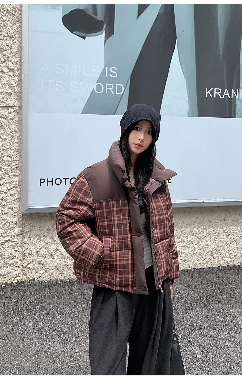 

Короткая куртка-пуховик с леопардовым принтом, толстое пальто с капюшоном на осень-зиму 2025 года, женская теплая верхняя одежда на молнии