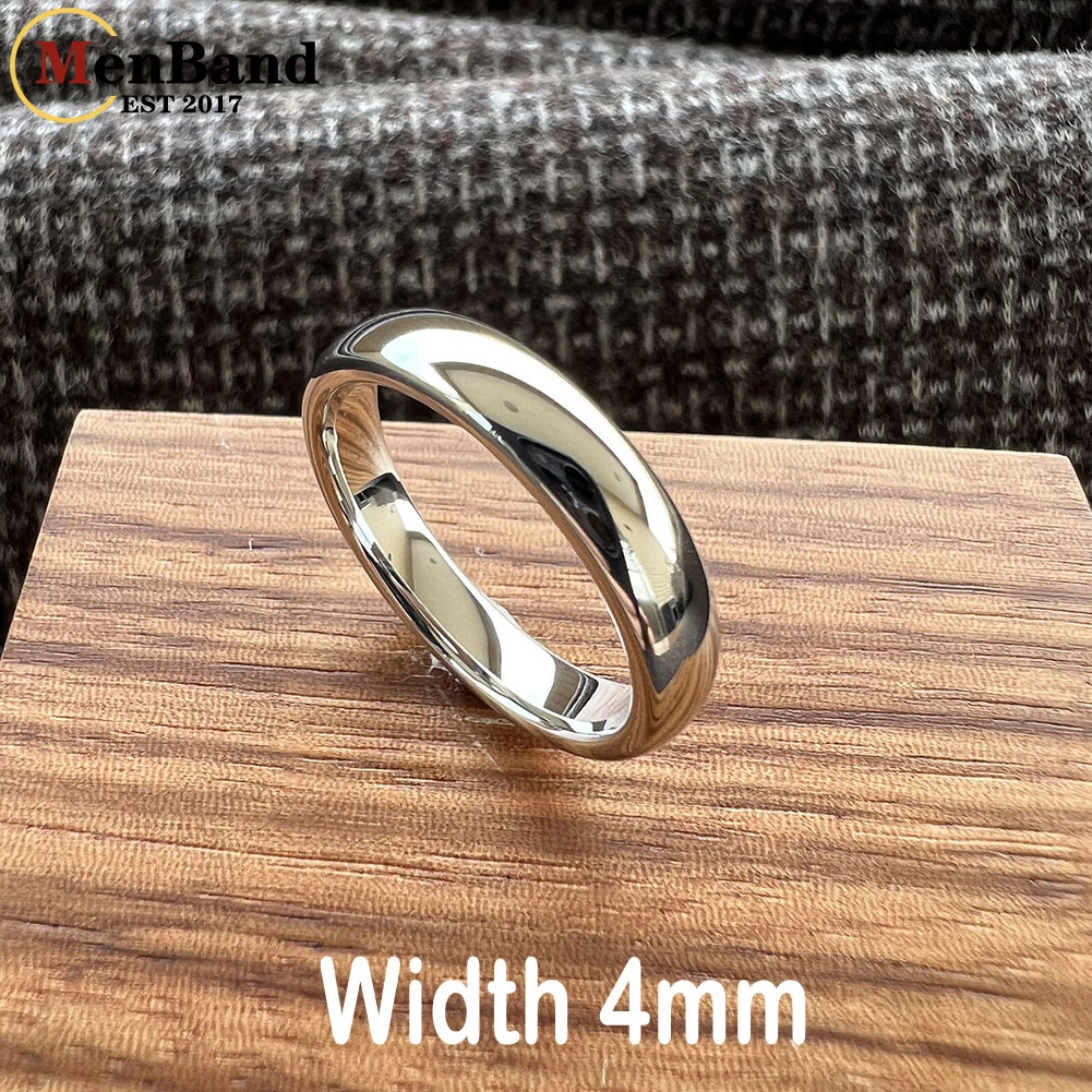 MenBand Fashion 2-10MM Dome High Polish Finish Women White Tungsten Wedding Band Couple Rings Comfort Fit