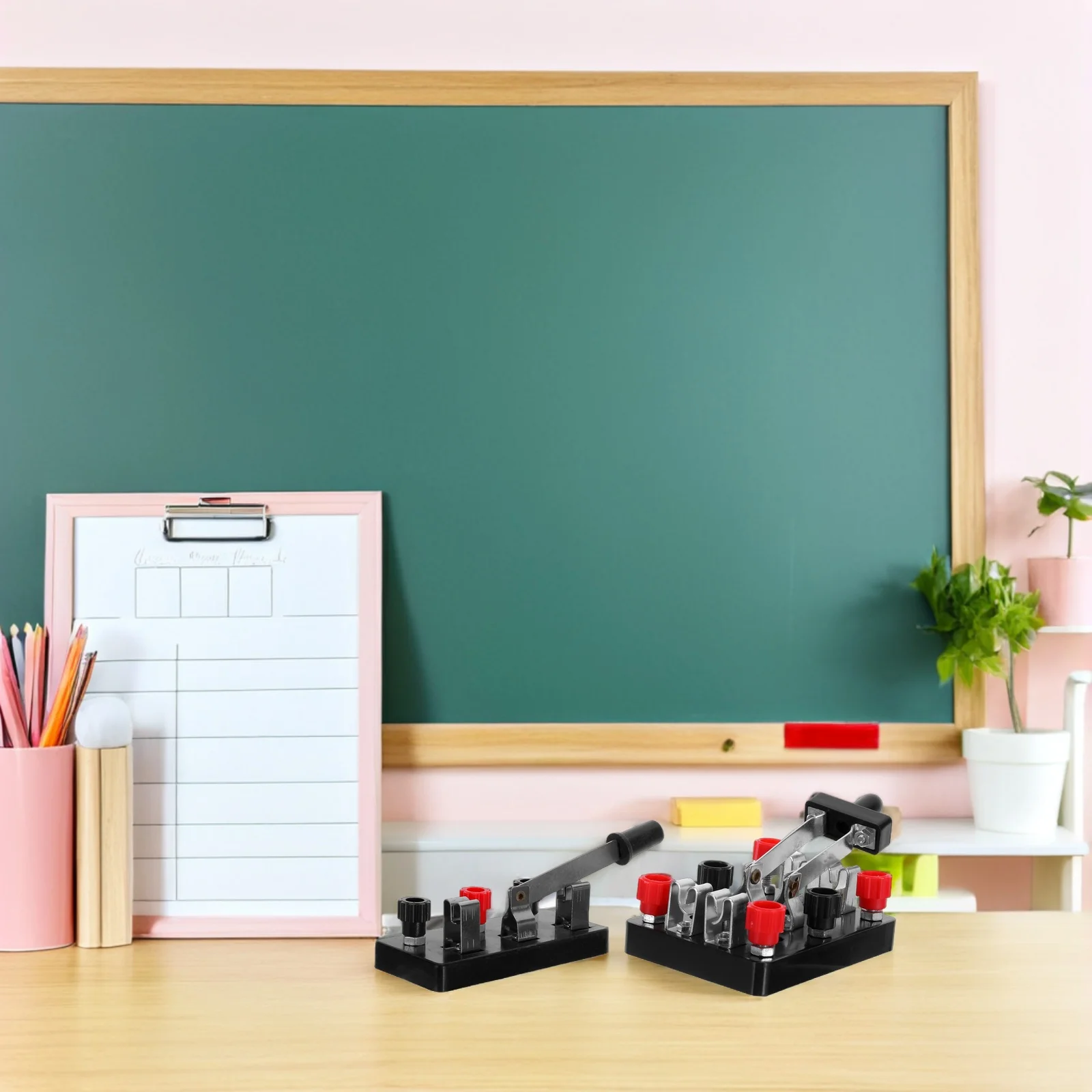 

2pcs Circuit Switch Set Double Pole Double Throw Knife Switch For Physics Experiment Kits Students Educational Electrical Lab