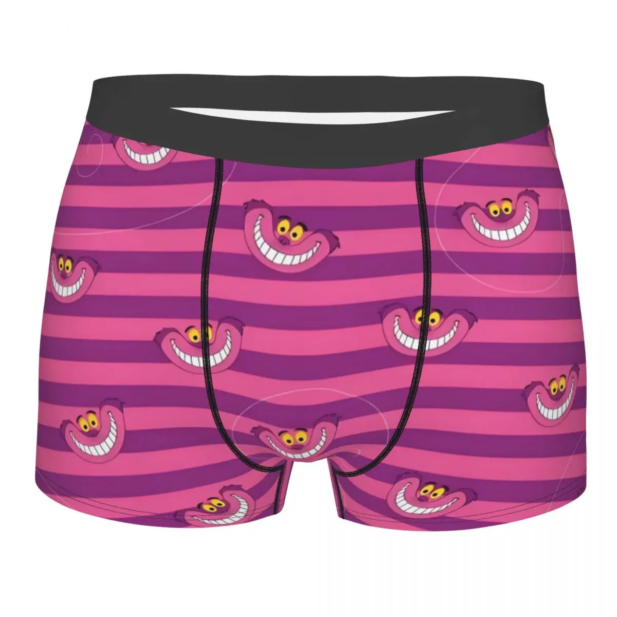 

Customized Cheshire Cat Boxer Shorts For Men 3D Printed Smiling Cartoon Animal Underwear Panties Briefs Soft Underpants