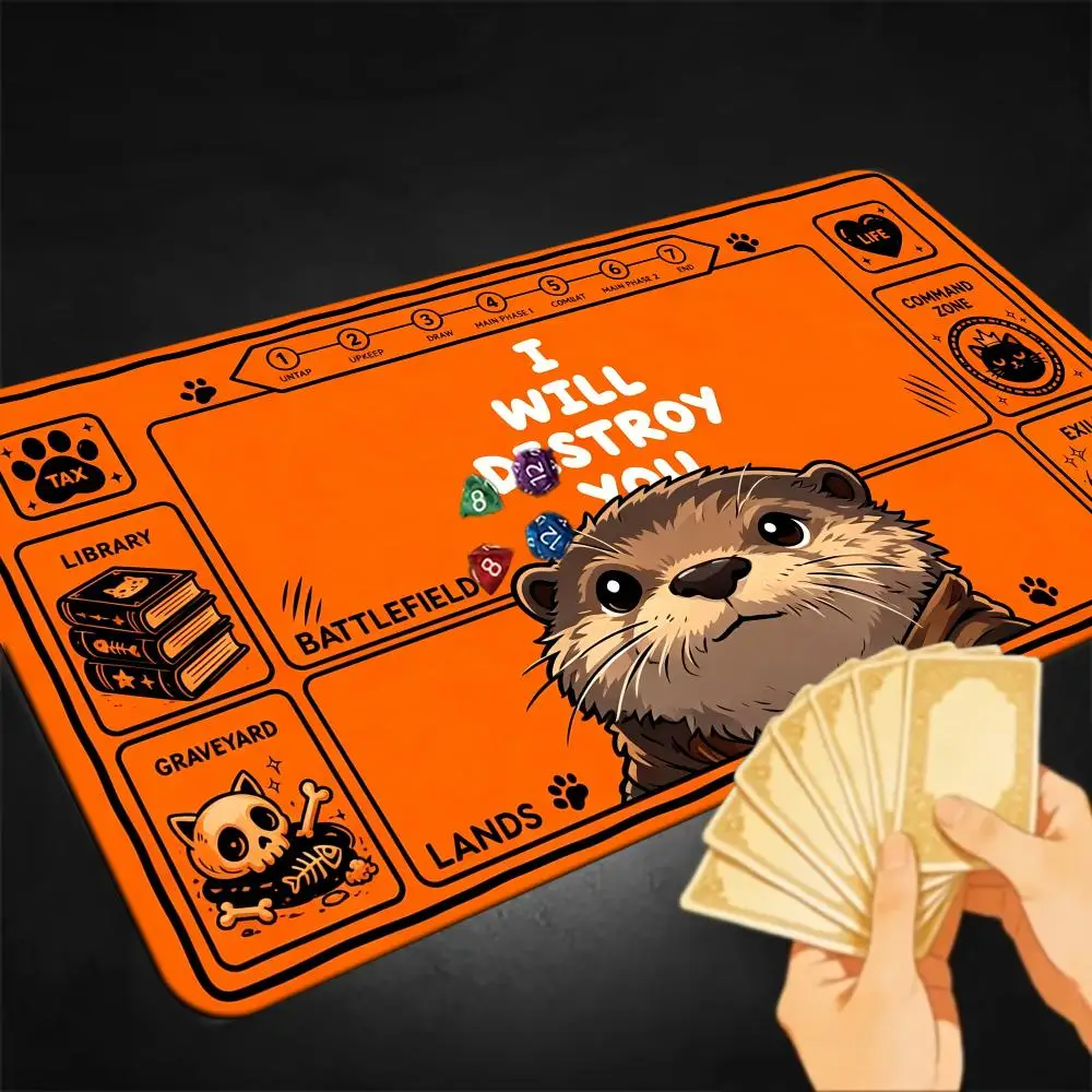 35x60cm Animal cute Capibara TCG Card Play mat Magic MousePad Gaming Battle Playmat Office Desk Mats Card Battles Commander pad