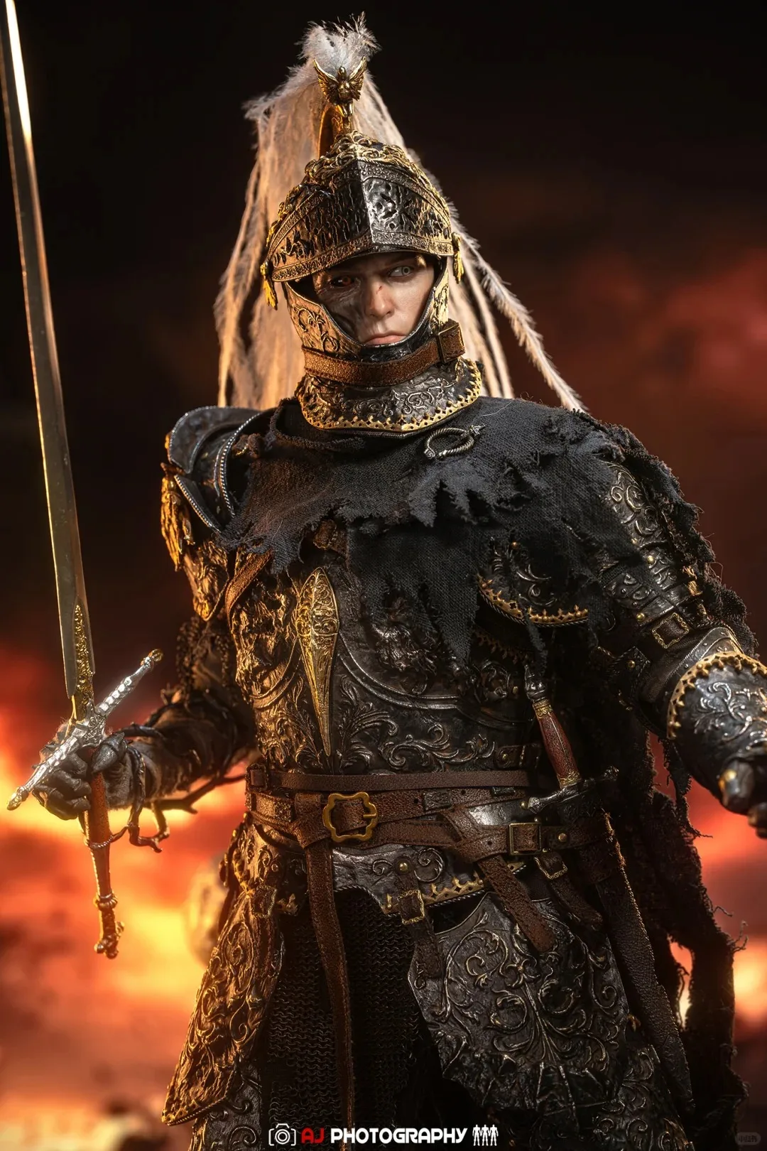 POPCOSTUME Originale 1/6 Età Scure - Sacra Graal Maledizione Galahad Mobile Rame Puro Armatura Fatta A Mano In Edizione Limitata Modello Toygift