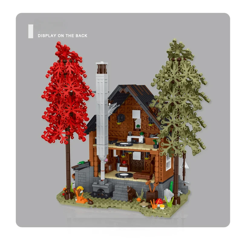 Creatieve Deskundige Modulaire Gebouwen Moc Xmork 031072 Boshut Huisje Houten Huis Model 1643Pcs Bouwsteen Puzzel Speelgoed