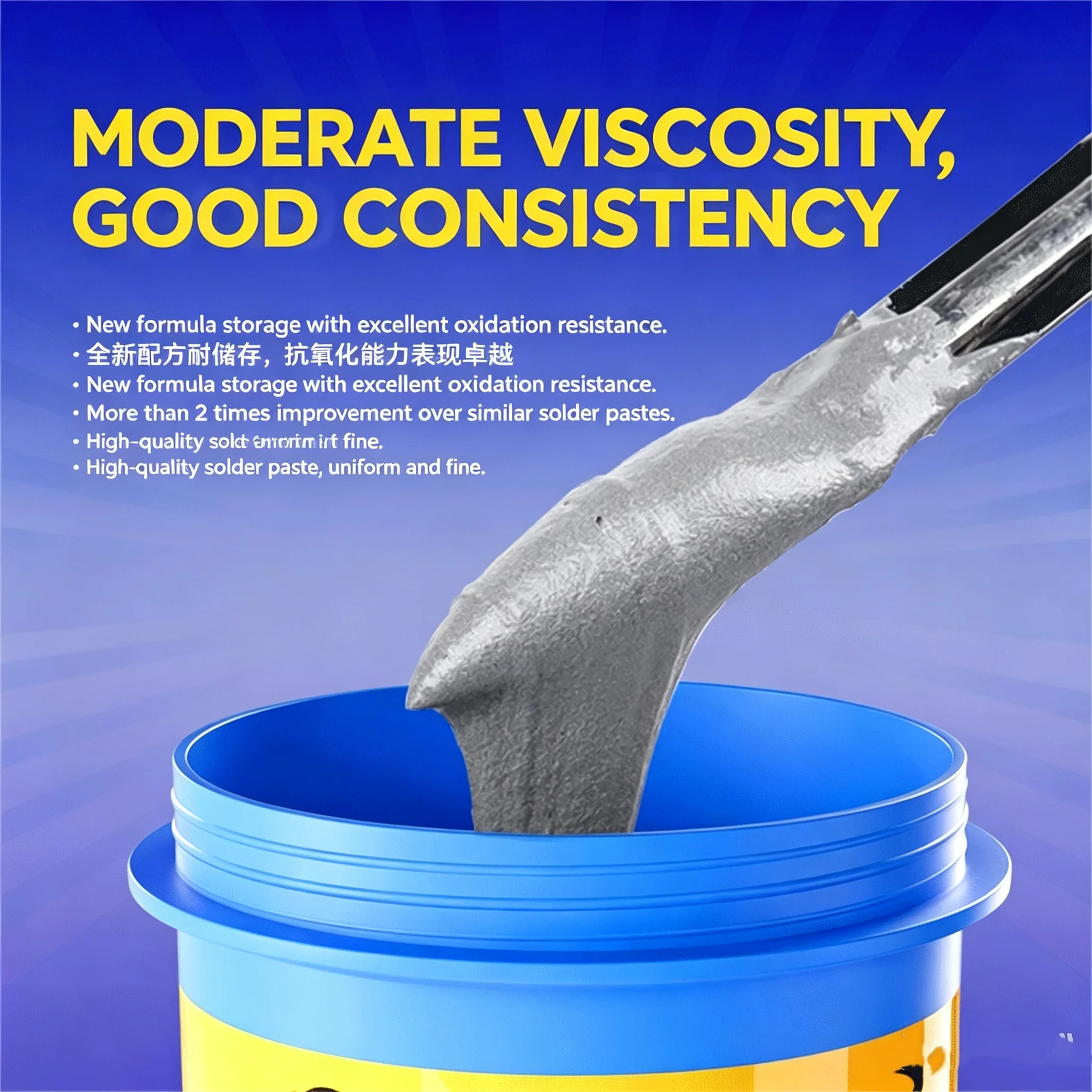 MECHANIC 217℃ Lead-Free Solder Paste High Temperature Flux Welding Tin Paste for BGA IC CPU SMD PCB Board Electronic Repair