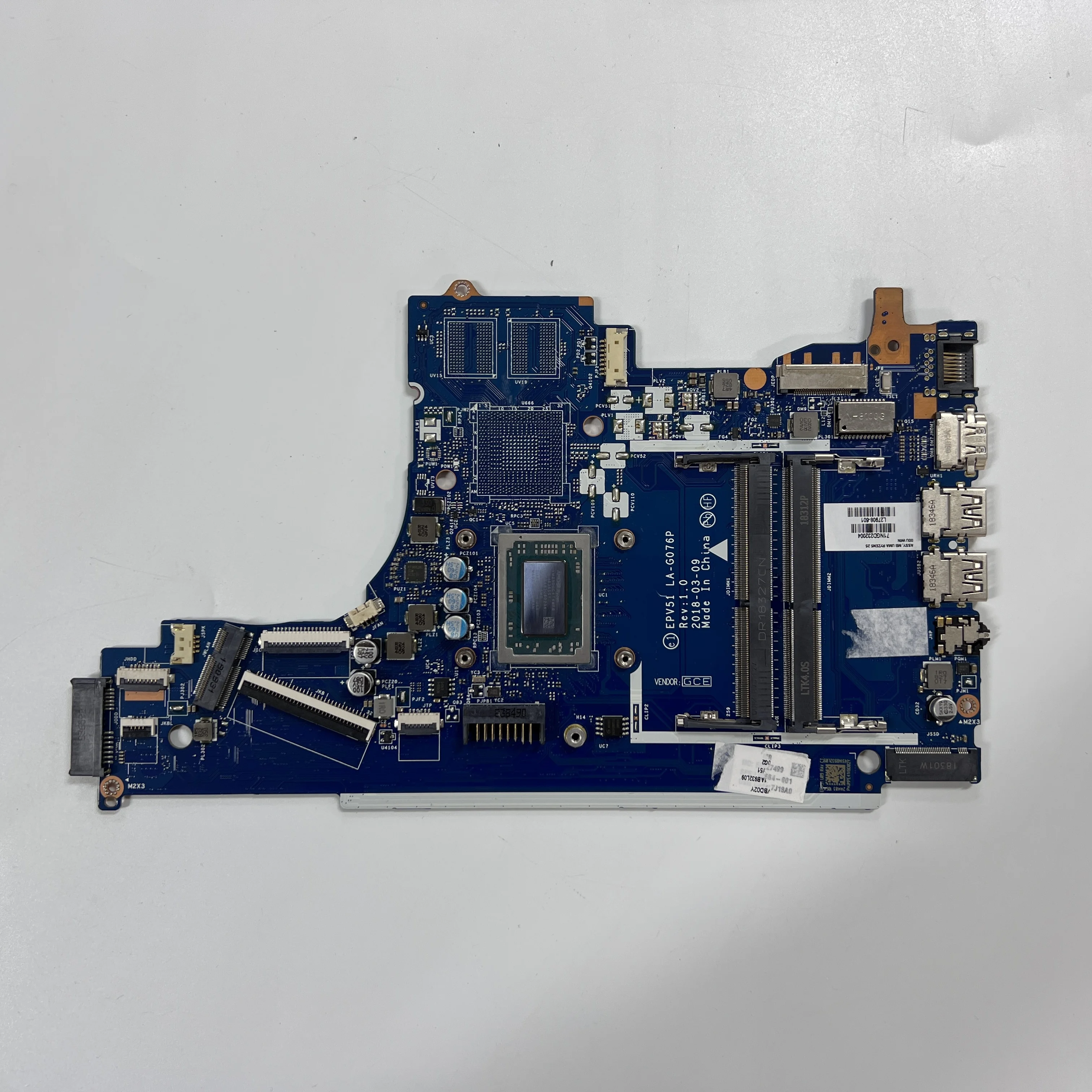 

USED Laptop Motherboard LA-G076P FOR HP 15-DB WITH R5-2500U CPU Fully Tested and Works Perfectly